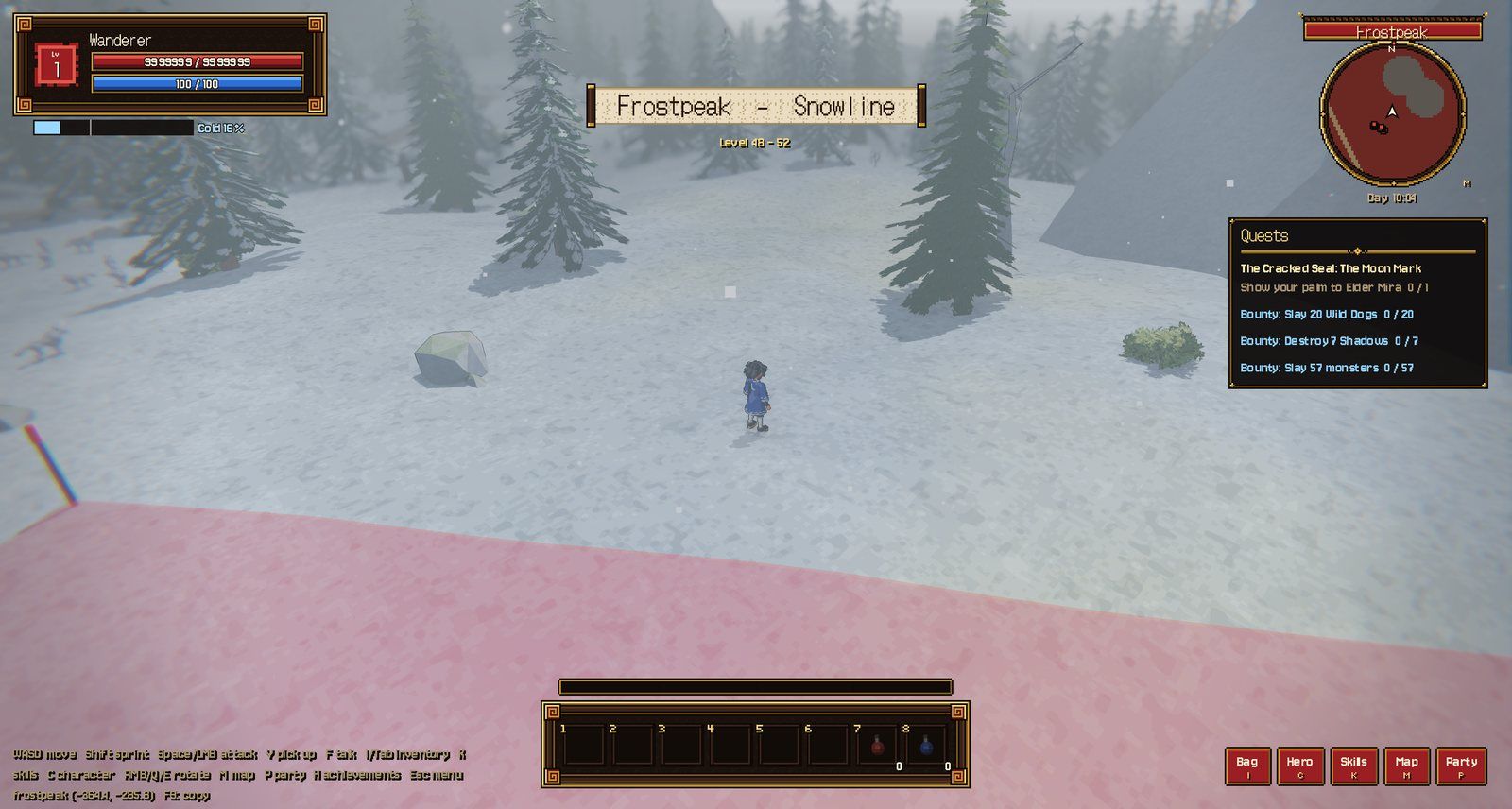 Frostpeak: an avalanche warning on a marked slope