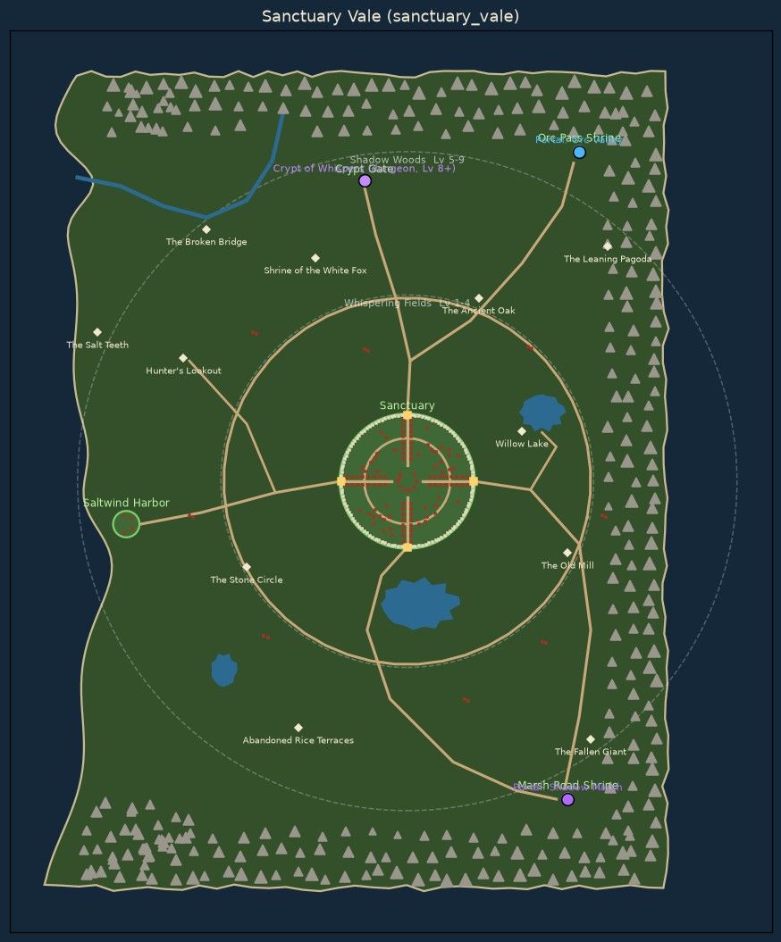 Top-down overview of the generated 2.6 x 3 km Sanctuary Vale