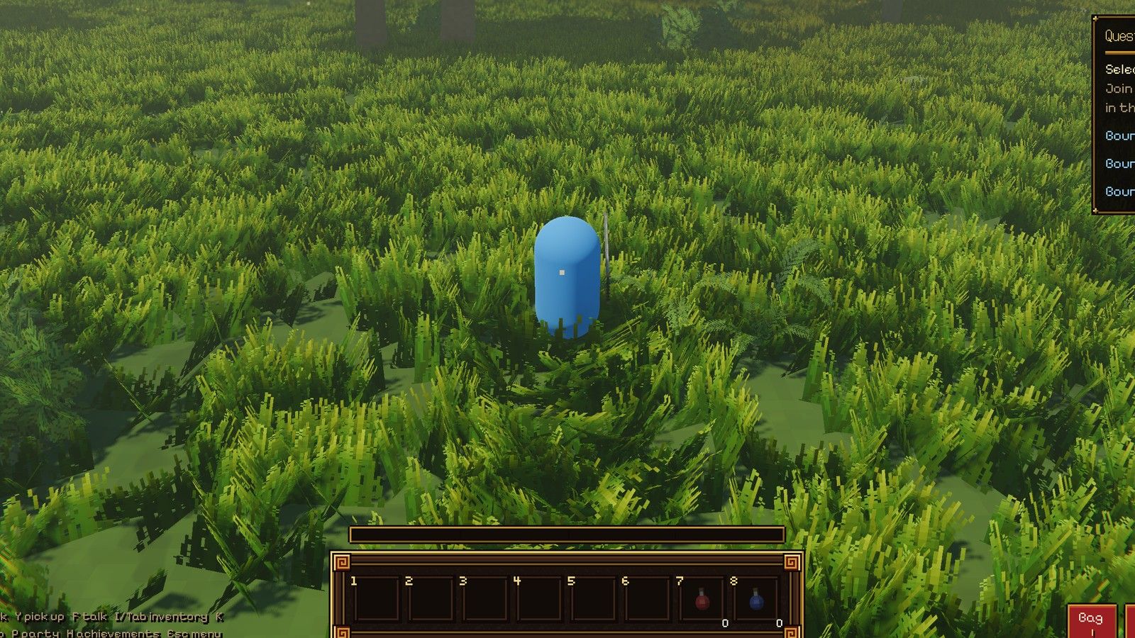 Walking through the tall grass of the Whispering Fields