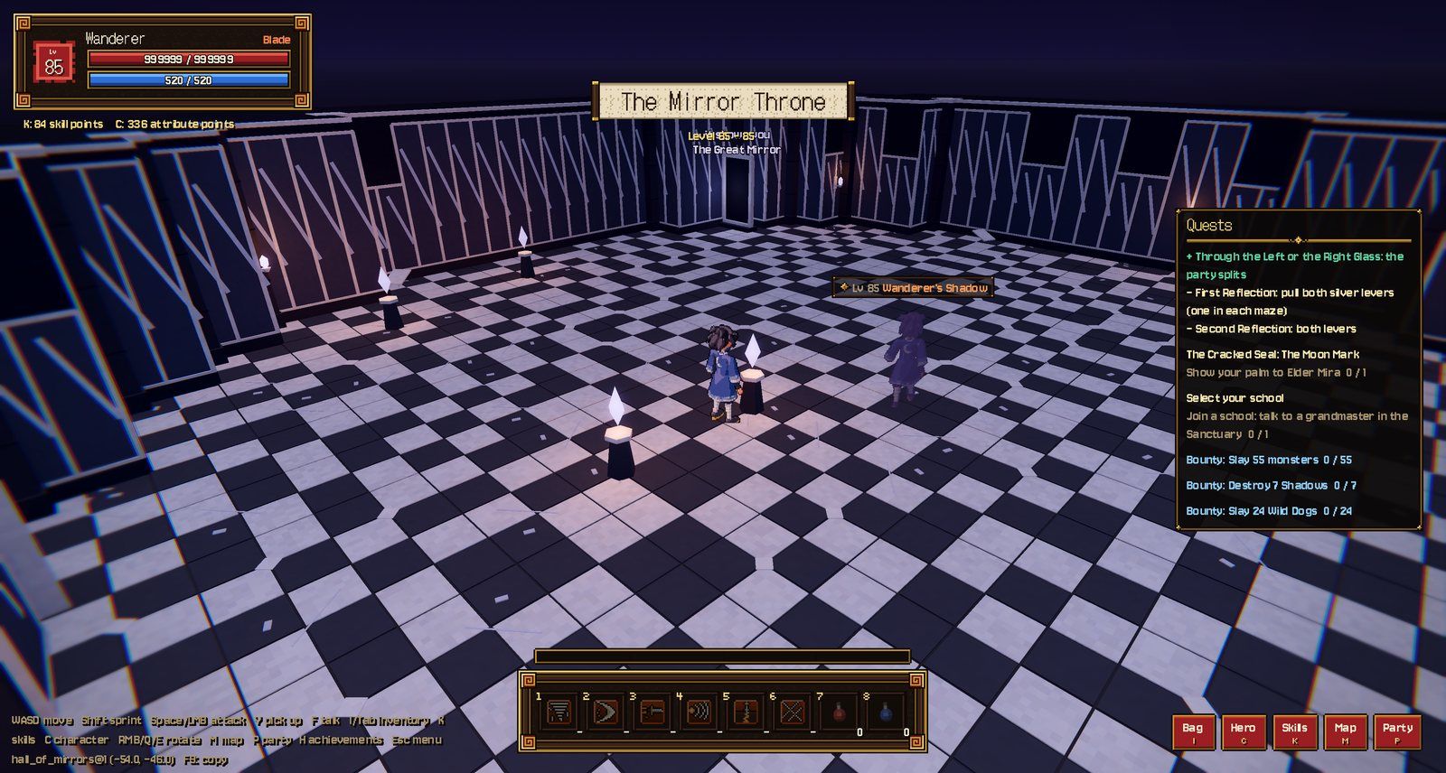 Your Shadow: a boss built at runtime from the strongest player present
